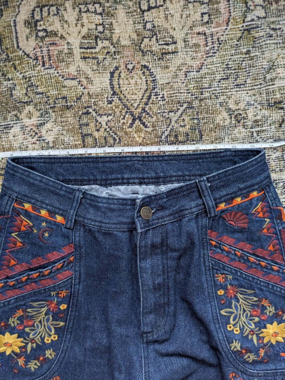 Spell & The Gypsy Collective Wanderlust Love Child Embroidered Flare Jeans - Picture 6 of 7